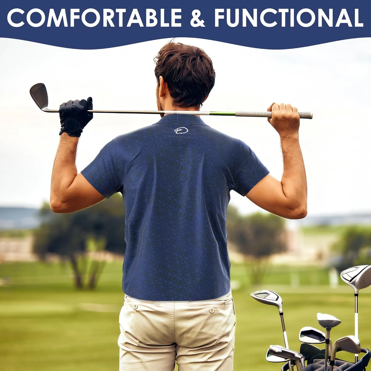 Men's Dry Fit Golf Shirts  Moisture-Wicking, UV Protection, Anti-Odor Short Sleeve Performance Polo for All-Day Comfort