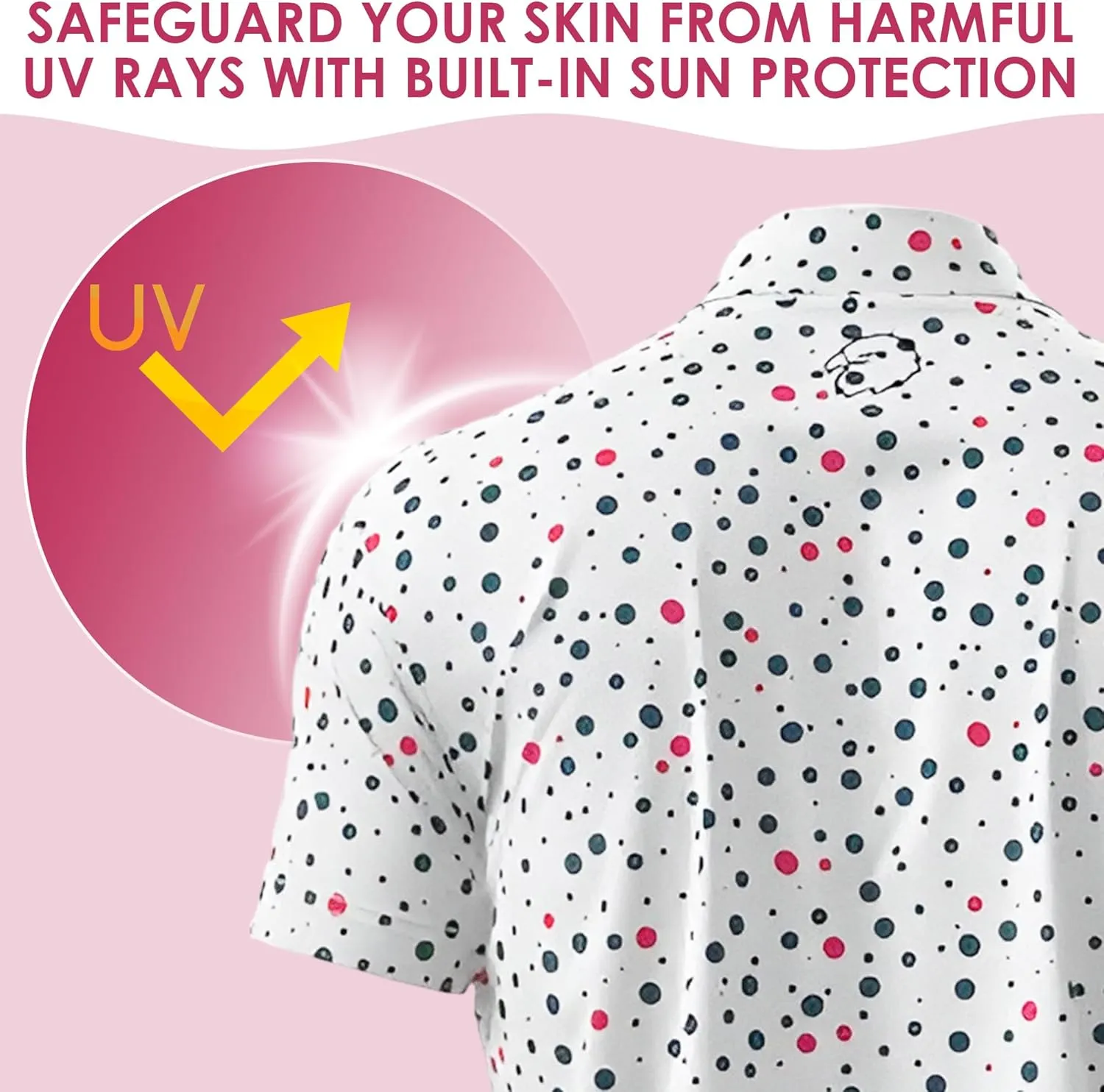 Men's Dry Fit Golf Shirts  Moisture-Wicking, UV Protection, Anti-Odor Short Sleeve Performance Polo for All-Day Comfort
