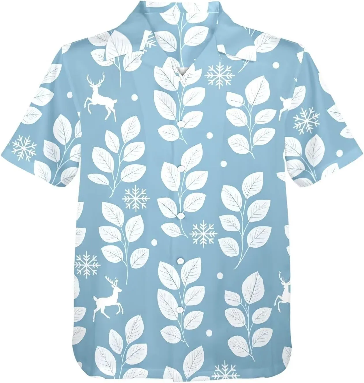 Mens Hawaiian Shirts Short Sleeve Beach Shirts Button-Down Dressy T-Shirts Plus Size Tropical Vacation T-Shirts