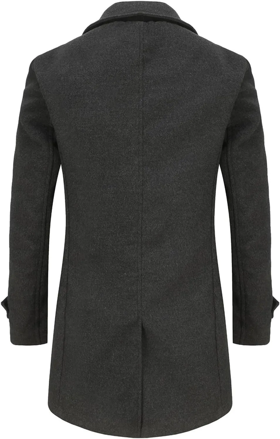 Men's Trench Coat Warm Winter Coat for Men Classic Pea Coat wih Pockets Casual Long Jacket Overcoat Walking Coat