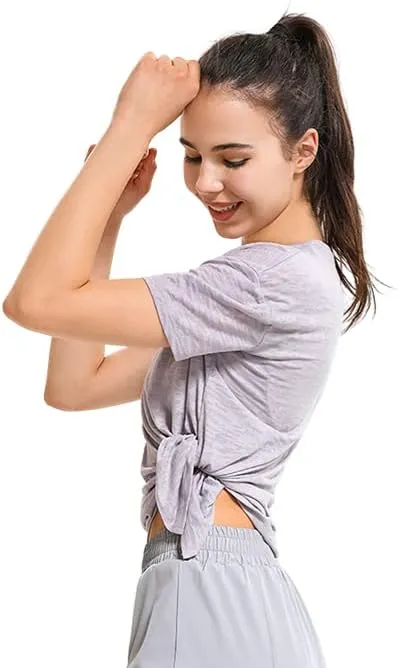 Short Sleeve Quick Dry T-Shirts Wicking Moisture Sports Gym Yoga Jogging Shirts for Women