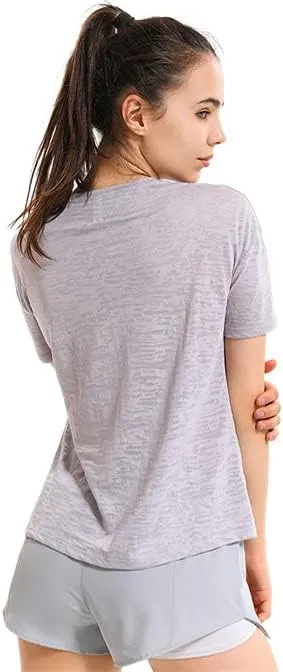 Short Sleeve Quick Dry T-Shirts Wicking Moisture Sports Gym Yoga Jogging Shirts for Women