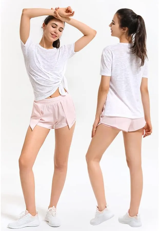 Short Sleeve Quick Dry T-Shirts Wicking Moisture Sports Gym Yoga Jogging Shirts for Women