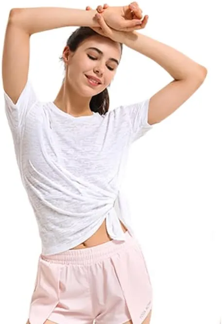 Short Sleeve Quick Dry T-Shirts Wicking Moisture Sports Gym Yoga Jogging Shirts for Women