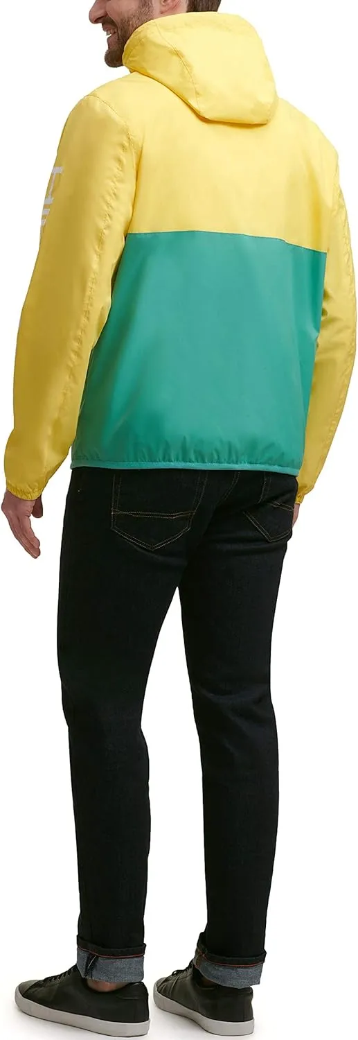 Tommy Hilfiger Men's Lightweight Active Water Resistant Hooded Rain Jacket