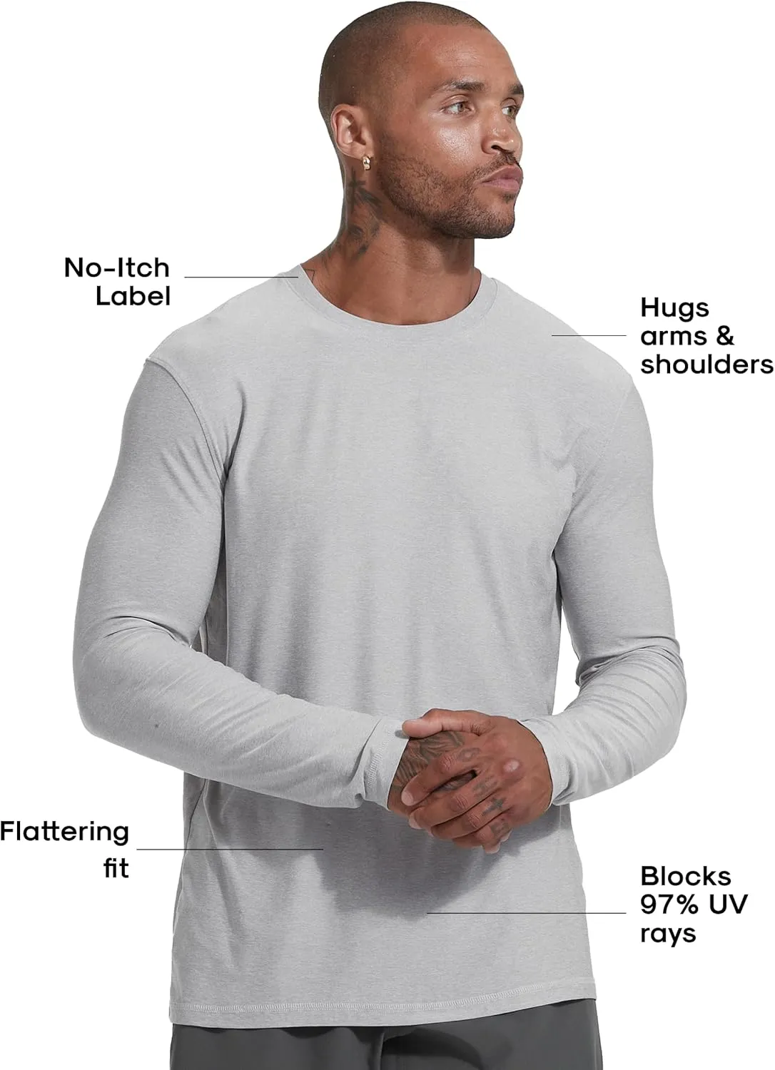 True Classic Workout Shirts for Men - Athletic Tops & Gym Shirts for Men | Quick-Dry Mens Workout Shirt Base Layer