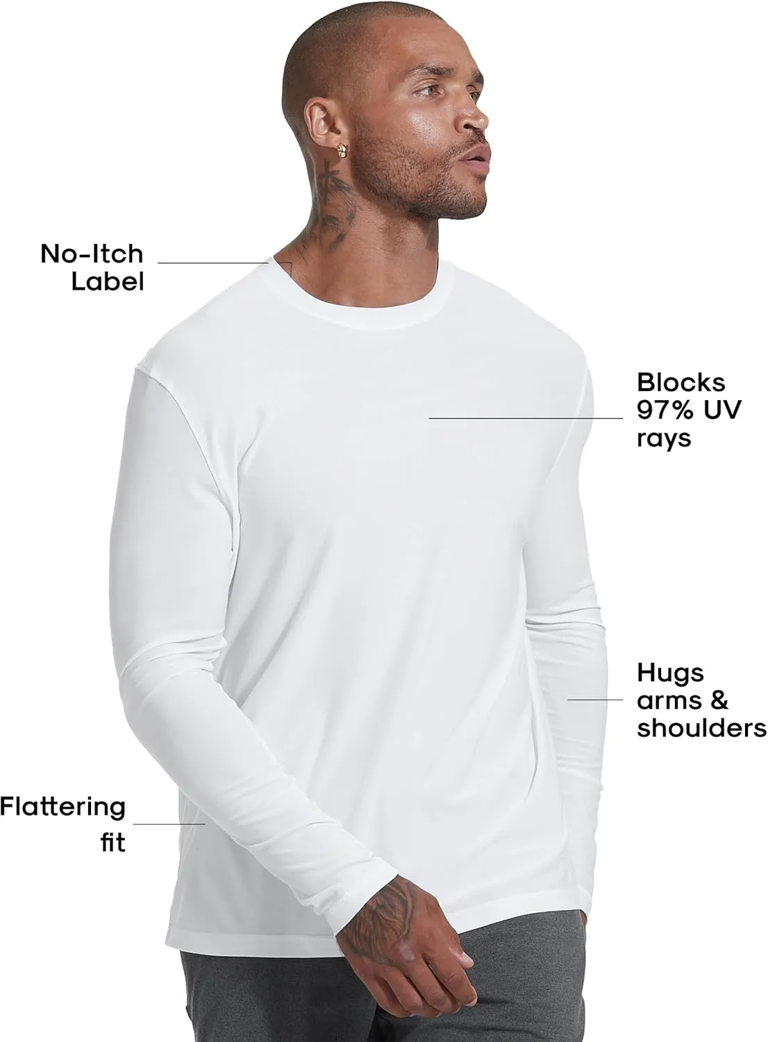 True Classic Workout Shirts for Men - Athletic Tops & Gym Shirts for Men | Quick-Dry Mens Workout Shirt Base Layer
