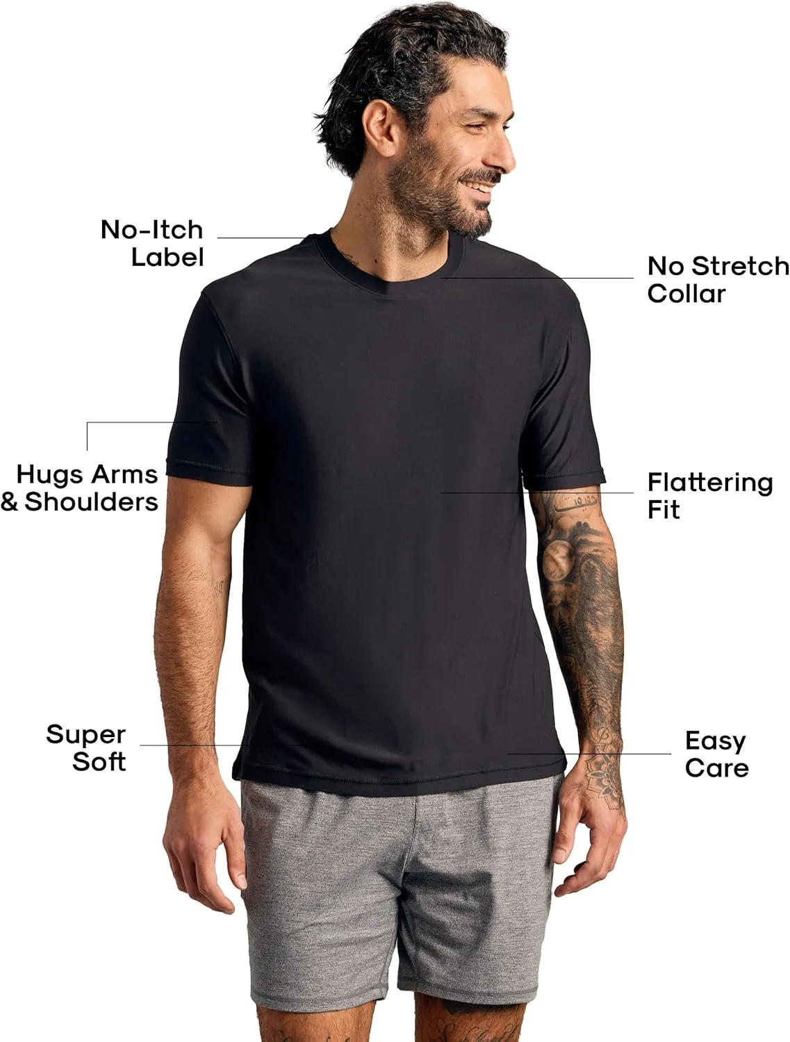 True Classic Workout Shirts for Men - Athletic Tops & Gym Shirts for Men | Quick-Dry Mens Workout Shirt Base Layer