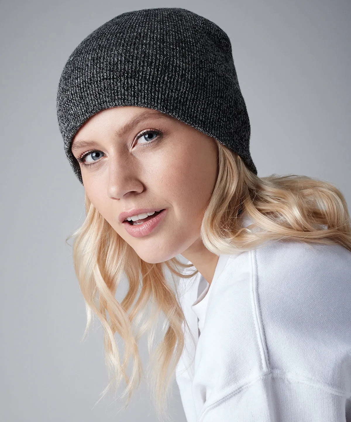 Two-tone pull-on beanie | Oxford Navy