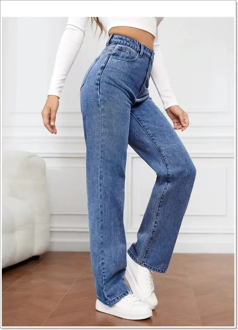 Womens Jeans Boyfriend Cargo Wide Leg Bootcut Pants Straight Leg Denim Pants High Waisted Pants