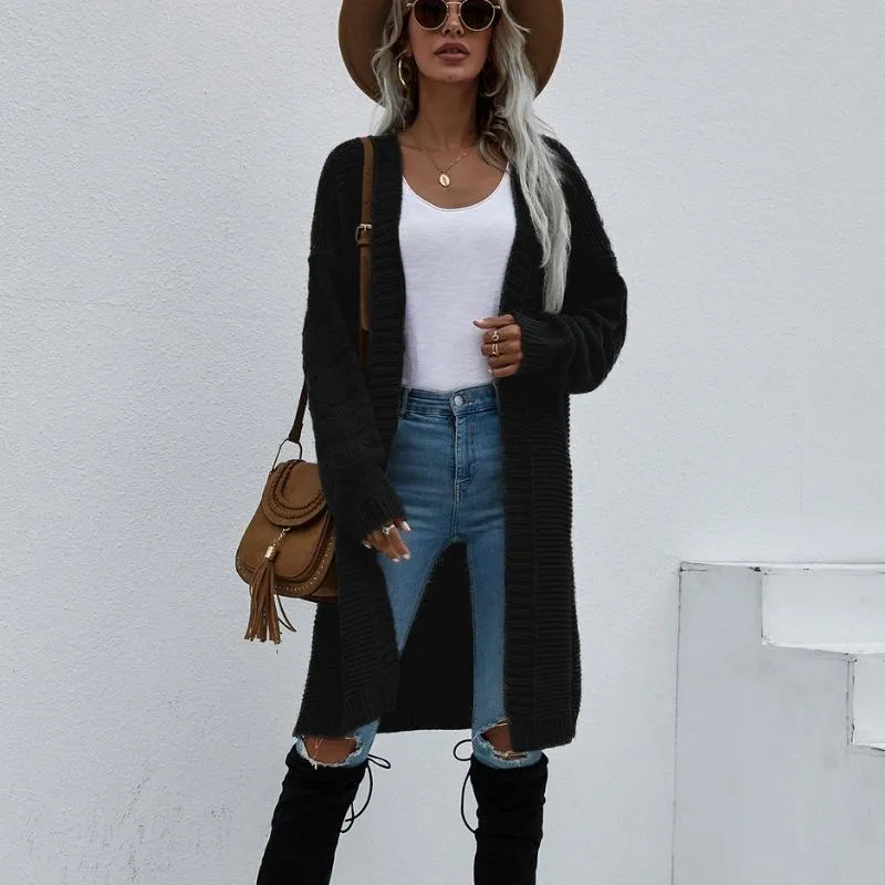 Women's Long Buttonless Knitwear Cardigan