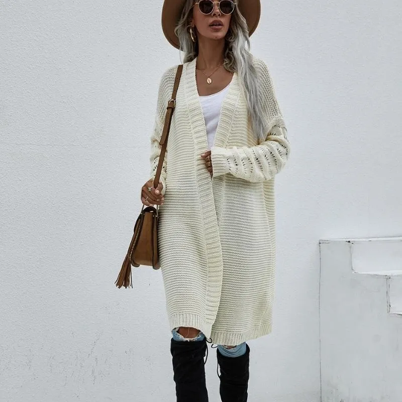 Women's Long Buttonless Knitwear Cardigan