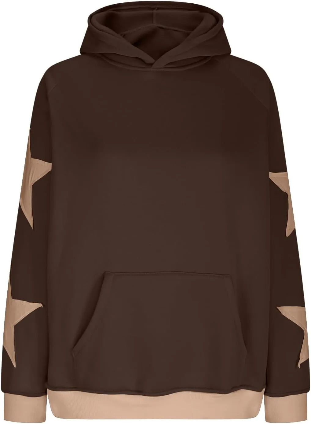 Womens Oversized Hoodies Fleece Sweatshirts Long Sleeve with Star Pullover with Pocket Fall Winter Outfits Y2k Clothes