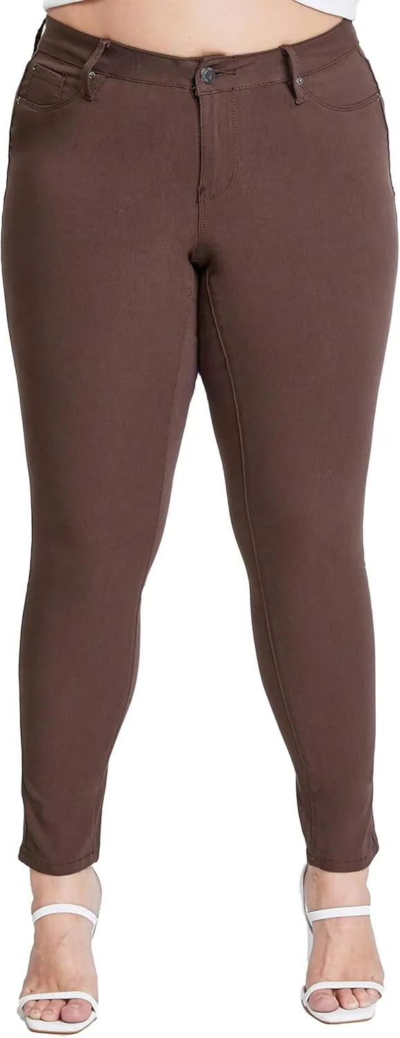 YMI Women's Hyperstretch Skinny Work Casual Mid-Rise Pants-P748931am